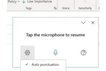 Improved Dictation Tool in Word and Outlook