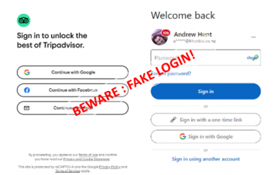 Is nothing safe?  Fake logins!